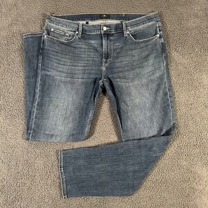 7 For All Mankind Jeans Mens 40x32 Blue Straight Leg Denim Wide Leg